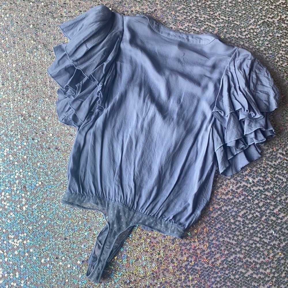 FP • Plunge Ruffle Sleeve Bodysuit Call Me Later - Picture 8 of 12